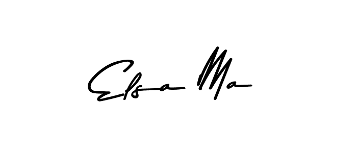 Elsa Ma stylish signature style. Best Handwritten Sign (Asem Kandis PERSONAL USE) for my name. Handwritten Signature Collection Ideas for my name Elsa Ma. Elsa Ma signature style 9 images and pictures png
