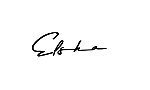 Create a beautiful signature design for name Elsha. With this signature (Asem Kandis PERSONAL USE) fonts, you can make a handwritten signature for free. Elsha signature style 9 images and pictures png