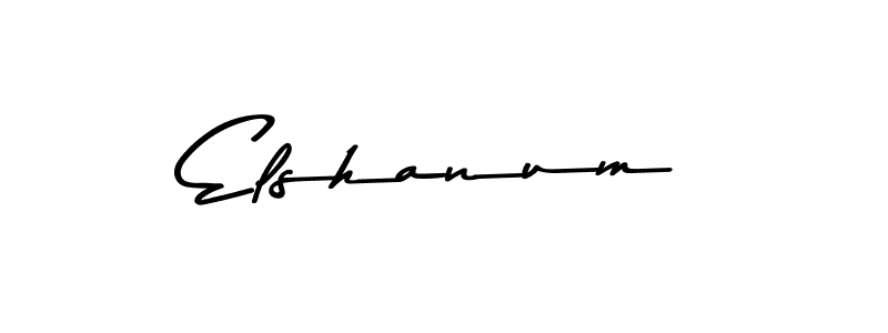 Create a beautiful signature design for name Elshanum. With this signature (Asem Kandis PERSONAL USE) fonts, you can make a handwritten signature for free. Elshanum signature style 9 images and pictures png