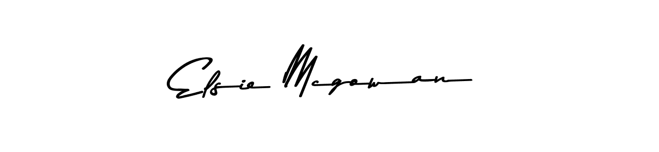 Create a beautiful signature design for name Elsie Mcgowan. With this signature (Asem Kandis PERSONAL USE) fonts, you can make a handwritten signature for free. Elsie Mcgowan signature style 9 images and pictures png