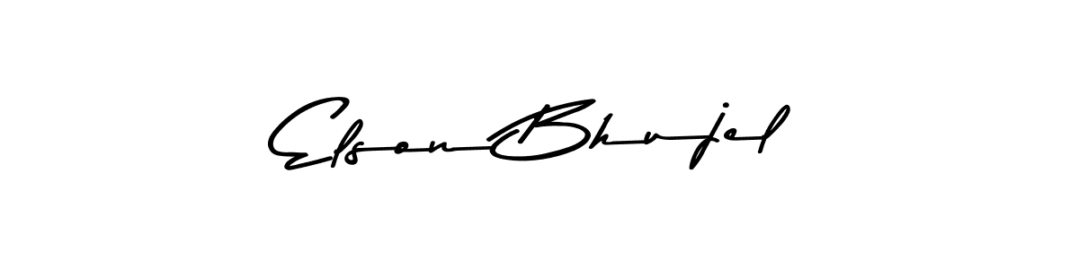 You should practise on your own different ways (Asem Kandis PERSONAL USE) to write your name (Elson Bhujel) in signature. don't let someone else do it for you. Elson Bhujel signature style 9 images and pictures png