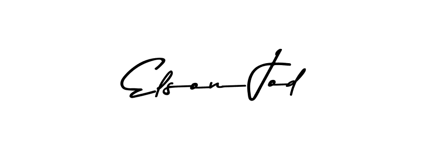 You should practise on your own different ways (Asem Kandis PERSONAL USE) to write your name (Elson Jod) in signature. don't let someone else do it for you. Elson Jod signature style 9 images and pictures png