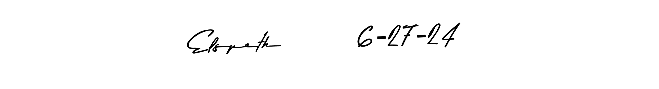 You can use this online signature creator to create a handwritten signature for the name Elspeth        6-27-24. This is the best online autograph maker. Elspeth        6-27-24 signature style 9 images and pictures png