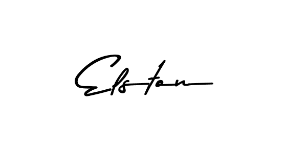 Elston stylish signature style. Best Handwritten Sign (Asem Kandis PERSONAL USE) for my name. Handwritten Signature Collection Ideas for my name Elston. Elston signature style 9 images and pictures png