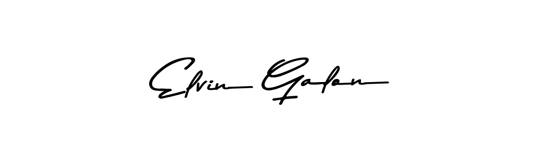 How to make Elvin Galon name signature. Use Asem Kandis PERSONAL USE style for creating short signs online. This is the latest handwritten sign. Elvin Galon signature style 9 images and pictures png