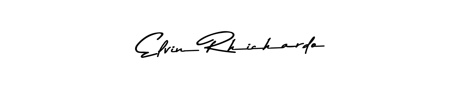 Elvin Rhichardo stylish signature style. Best Handwritten Sign (Asem Kandis PERSONAL USE) for my name. Handwritten Signature Collection Ideas for my name Elvin Rhichardo. Elvin Rhichardo signature style 9 images and pictures png