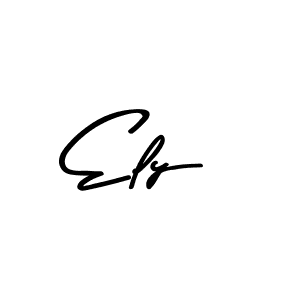 How to make Ely name signature. Use Asem Kandis PERSONAL USE style for creating short signs online. This is the latest handwritten sign. Ely signature style 9 images and pictures png