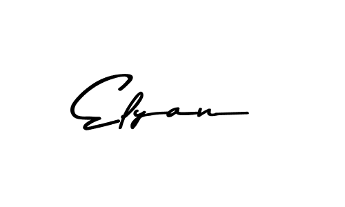 Design your own signature with our free online signature maker. With this signature software, you can create a handwritten (Asem Kandis PERSONAL USE) signature for name Elyan. Elyan signature style 9 images and pictures png