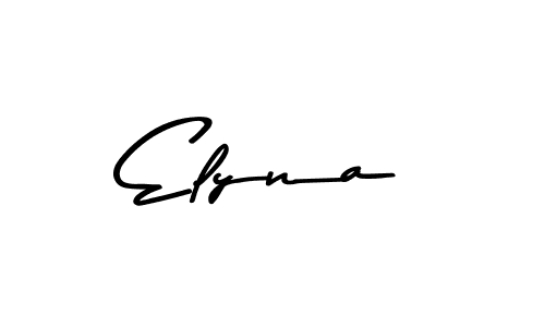 Use a signature maker to create a handwritten signature online. With this signature software, you can design (Asem Kandis PERSONAL USE) your own signature for name Elyna. Elyna signature style 9 images and pictures png