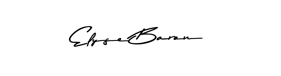 Create a beautiful signature design for name Elyse Baron. With this signature (Asem Kandis PERSONAL USE) fonts, you can make a handwritten signature for free. Elyse Baron signature style 9 images and pictures png
