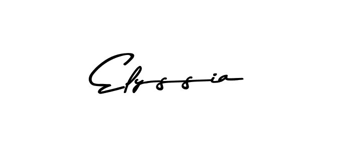 How to make Elyssia name signature. Use Asem Kandis PERSONAL USE style for creating short signs online. This is the latest handwritten sign. Elyssia signature style 9 images and pictures png
