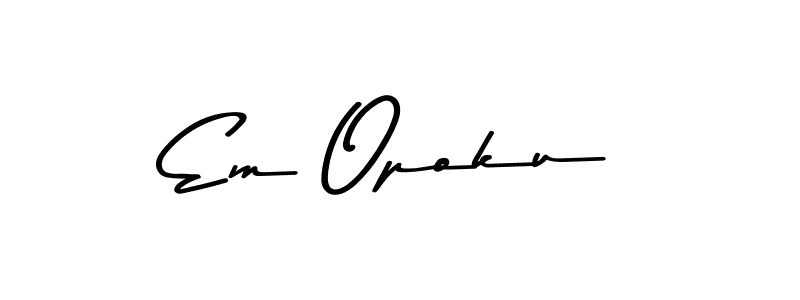Em Opoku stylish signature style. Best Handwritten Sign (Asem Kandis PERSONAL USE) for my name. Handwritten Signature Collection Ideas for my name Em Opoku. Em Opoku signature style 9 images and pictures png