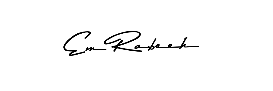 Asem Kandis PERSONAL USE is a professional signature style that is perfect for those who want to add a touch of class to their signature. It is also a great choice for those who want to make their signature more unique. Get Em Rabeeh name to fancy signature for free. Em Rabeeh signature style 9 images and pictures png