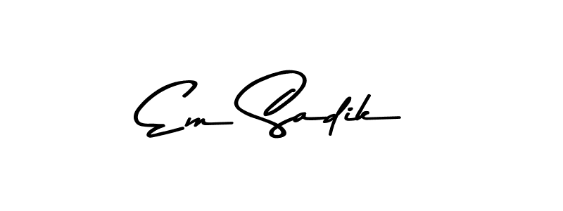 It looks lik you need a new signature style for name Em Sadik. Design unique handwritten (Asem Kandis PERSONAL USE) signature with our free signature maker in just a few clicks. Em Sadik signature style 9 images and pictures png