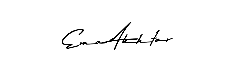 Design your own signature with our free online signature maker. With this signature software, you can create a handwritten (Asem Kandis PERSONAL USE) signature for name Ema Akhtar. Ema Akhtar signature style 9 images and pictures png