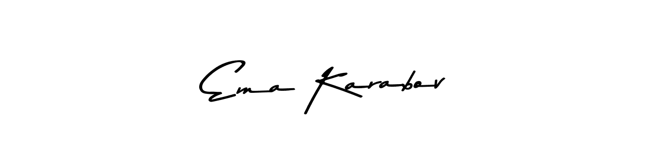 Use a signature maker to create a handwritten signature online. With this signature software, you can design (Asem Kandis PERSONAL USE) your own signature for name Ema Karabová. Ema Karabová signature style 9 images and pictures png