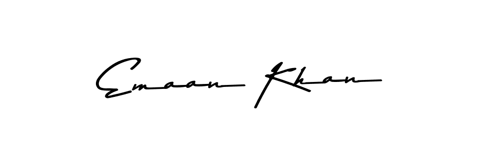 Create a beautiful signature design for name Emaan Khan. With this signature (Asem Kandis PERSONAL USE) fonts, you can make a handwritten signature for free. Emaan Khan signature style 9 images and pictures png