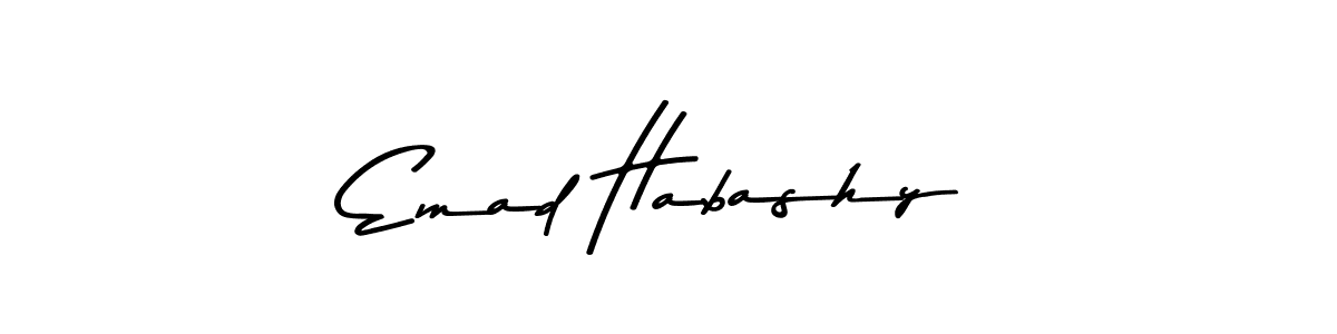 Create a beautiful signature design for name Emad Habashy. With this signature (Asem Kandis PERSONAL USE) fonts, you can make a handwritten signature for free. Emad Habashy signature style 9 images and pictures png