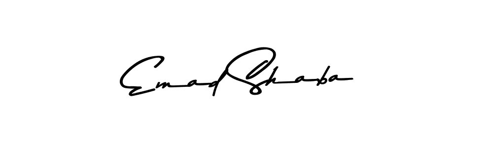 Make a beautiful signature design for name Emad Shaba. With this signature (Asem Kandis PERSONAL USE) style, you can create a handwritten signature for free. Emad Shaba signature style 9 images and pictures png