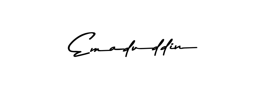 How to make Emaduddin name signature. Use Asem Kandis PERSONAL USE style for creating short signs online. This is the latest handwritten sign. Emaduddin signature style 9 images and pictures png