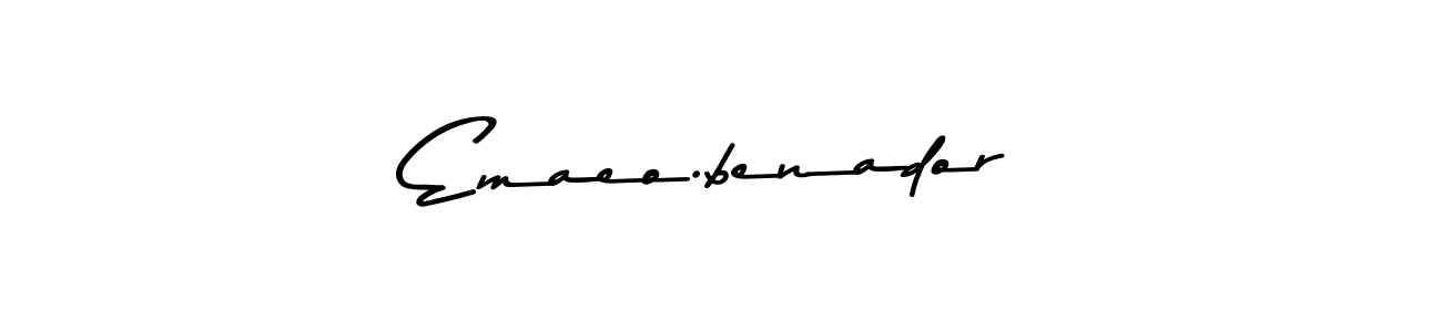 Create a beautiful signature design for name Emaeo.benador. With this signature (Asem Kandis PERSONAL USE) fonts, you can make a handwritten signature for free. Emaeo.benador signature style 9 images and pictures png