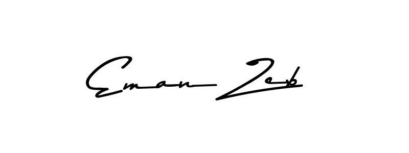 How to make Eman Zeb name signature. Use Asem Kandis PERSONAL USE style for creating short signs online. This is the latest handwritten sign. Eman Zeb signature style 9 images and pictures png