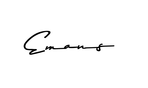 Create a beautiful signature design for name Emans. With this signature (Asem Kandis PERSONAL USE) fonts, you can make a handwritten signature for free. Emans signature style 9 images and pictures png