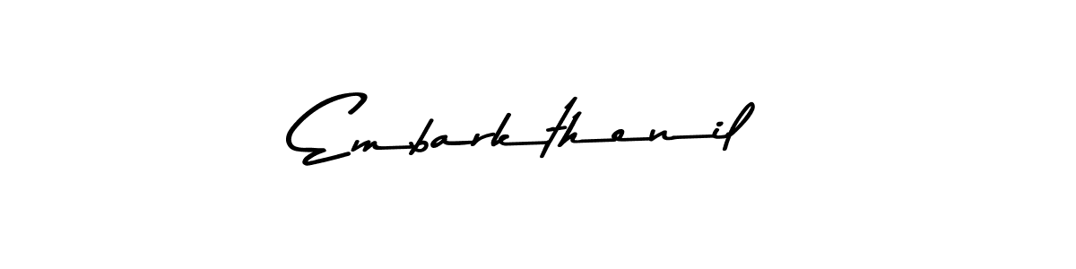 Here are the top 10 professional signature styles for the name Embarkthenil. These are the best autograph styles you can use for your name. Embarkthenil signature style 9 images and pictures png