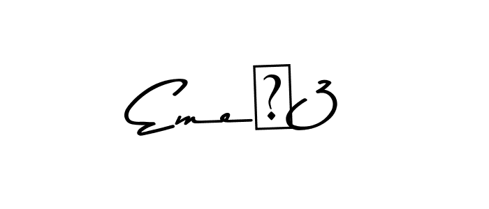 Create a beautiful signature design for name Eme⁹3. With this signature (Asem Kandis PERSONAL USE) fonts, you can make a handwritten signature for free. Eme⁹3 signature style 9 images and pictures png