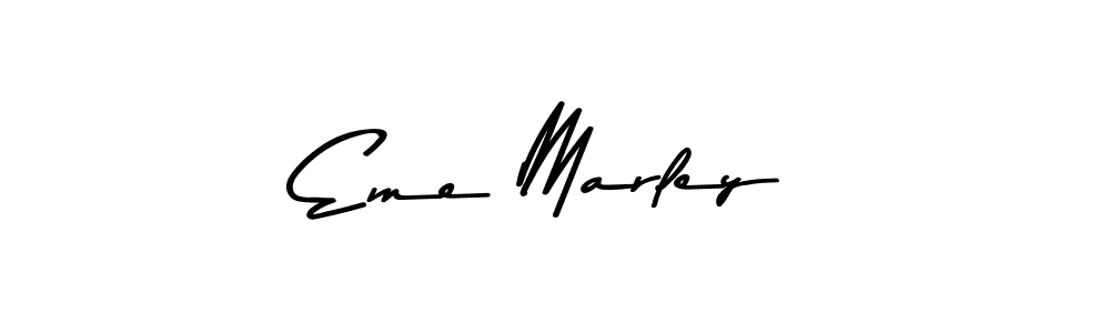 Make a beautiful signature design for name Eme Marley. With this signature (Asem Kandis PERSONAL USE) style, you can create a handwritten signature for free. Eme Marley signature style 9 images and pictures png