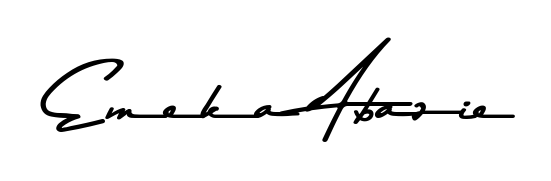 Achieve flawless digital penmanship with Emeka Abazie name in Asem Kandis PERSONAL USE font. The perfect tool for creating online signatures. Emeka Abazie signature style 9 images and pictures png