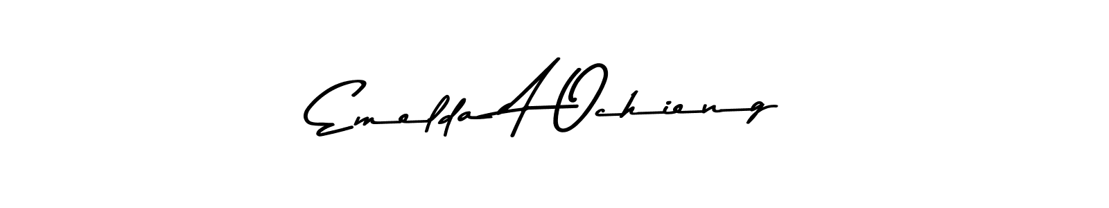 The best way (Asem Kandis PERSONAL USE) to make a short signature is to pick only two or three words in your name. The name Emelda A Ochieng include a total of six letters. For converting this name. Emelda A Ochieng signature style 9 images and pictures png