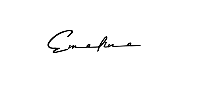 Use a signature maker to create a handwritten signature online. With this signature software, you can design (Asem Kandis PERSONAL USE) your own signature for name Emeline. Emeline signature style 9 images and pictures png