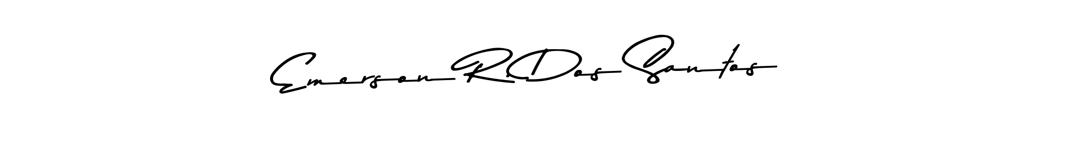 Emerson R. Dos Santos stylish signature style. Best Handwritten Sign (Asem Kandis PERSONAL USE) for my name. Handwritten Signature Collection Ideas for my name Emerson R. Dos Santos. Emerson R. Dos Santos signature style 9 images and pictures png