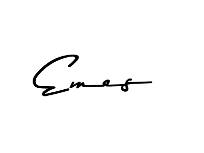 Create a beautiful signature design for name Emes. With this signature (Asem Kandis PERSONAL USE) fonts, you can make a handwritten signature for free. Emes signature style 9 images and pictures png