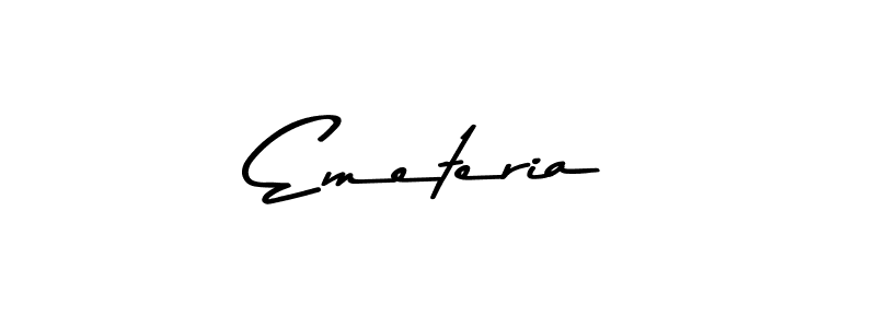 How to make Emeteria signature? Asem Kandis PERSONAL USE is a professional autograph style. Create handwritten signature for Emeteria name. Emeteria signature style 9 images and pictures png