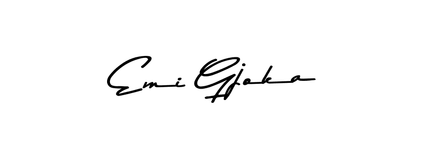 Design your own signature with our free online signature maker. With this signature software, you can create a handwritten (Asem Kandis PERSONAL USE) signature for name Emi Gjoka. Emi Gjoka signature style 9 images and pictures png