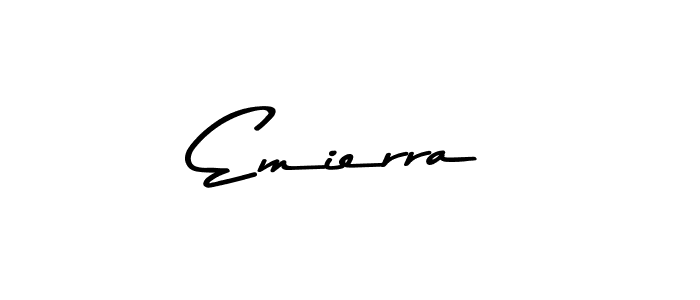 Make a beautiful signature design for name Emierra. With this signature (Asem Kandis PERSONAL USE) style, you can create a handwritten signature for free. Emierra signature style 9 images and pictures png