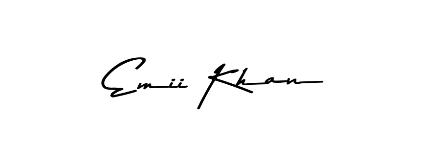Use a signature maker to create a handwritten signature online. With this signature software, you can design (Asem Kandis PERSONAL USE) your own signature for name Emii Khan. Emii Khan signature style 9 images and pictures png