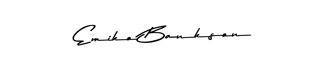 Emiko Bankson stylish signature style. Best Handwritten Sign (Asem Kandis PERSONAL USE) for my name. Handwritten Signature Collection Ideas for my name Emiko Bankson. Emiko Bankson signature style 9 images and pictures png