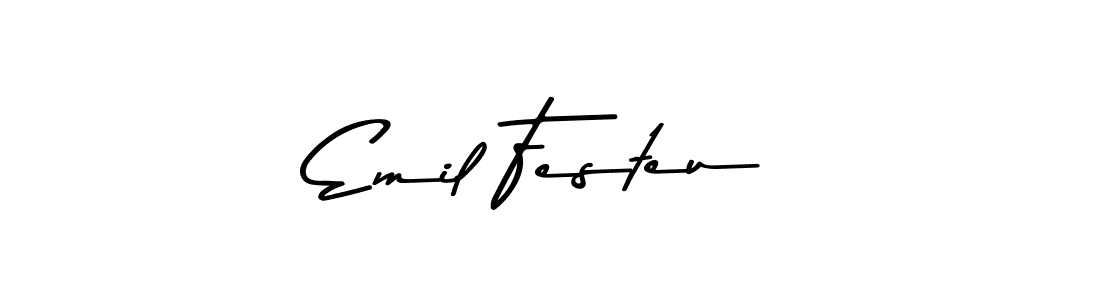 How to make Emil Festeu name signature. Use Asem Kandis PERSONAL USE style for creating short signs online. This is the latest handwritten sign. Emil Festeu signature style 9 images and pictures png