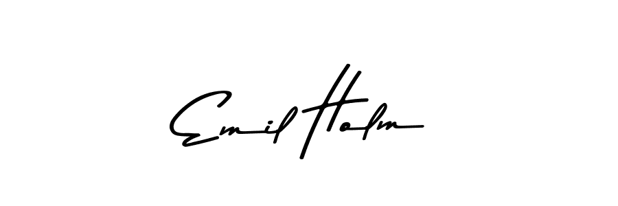 Design your own signature with our free online signature maker. With this signature software, you can create a handwritten (Asem Kandis PERSONAL USE) signature for name Emil Holm. Emil Holm signature style 9 images and pictures png