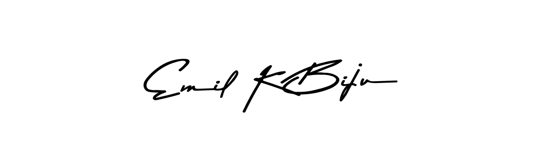 Make a short Emil K Biju signature style. Manage your documents anywhere anytime using Asem Kandis PERSONAL USE. Create and add eSignatures, submit forms, share and send files easily. Emil K Biju signature style 9 images and pictures png