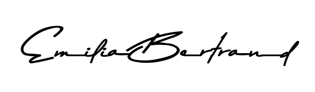 Get an exclusive digital autograph for Emilia Bertrand. The Asem Kandis PERSONAL USE typeface captures the charm of real penmanship on paper. Emilia Bertrand signature style 9 images and pictures png