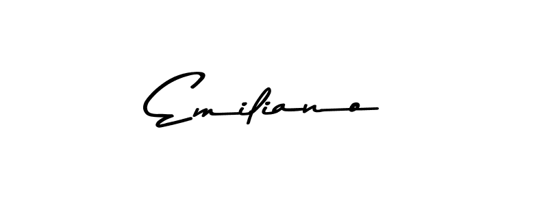 Use a signature maker to create a handwritten signature online. With this signature software, you can design (Asem Kandis PERSONAL USE) your own signature for name Emiliano. Emiliano signature style 9 images and pictures png