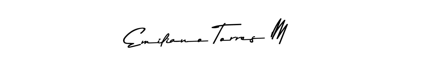 You should practise on your own different ways (Asem Kandis PERSONAL USE) to write your name (Emiliano Torres M) in signature. don't let someone else do it for you. Emiliano Torres M signature style 9 images and pictures png