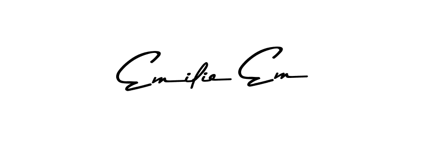 You should practise on your own different ways (Asem Kandis PERSONAL USE) to write your name (Emilie Em) in signature. don't let someone else do it for you. Emilie Em signature style 9 images and pictures png