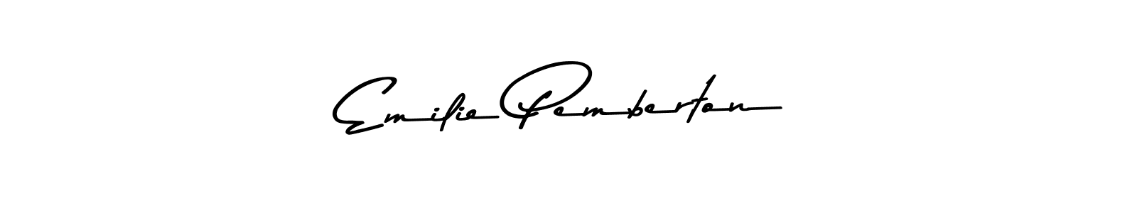 Create a beautiful signature design for name Emilie Pemberton. With this signature (Asem Kandis PERSONAL USE) fonts, you can make a handwritten signature for free. Emilie Pemberton signature style 9 images and pictures png