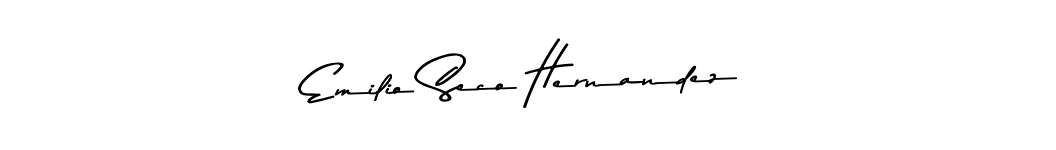 How to make Emilio Seco Hernandez name signature. Use Asem Kandis PERSONAL USE style for creating short signs online. This is the latest handwritten sign. Emilio Seco Hernandez signature style 9 images and pictures png