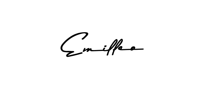 Use a signature maker to create a handwritten signature online. With this signature software, you can design (Asem Kandis PERSONAL USE) your own signature for name Emilleo. Emilleo signature style 9 images and pictures png